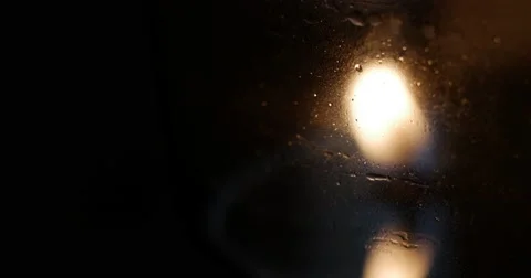 Jm1469 Side Macro Candle Flame Behind Glass Video stock 44318110