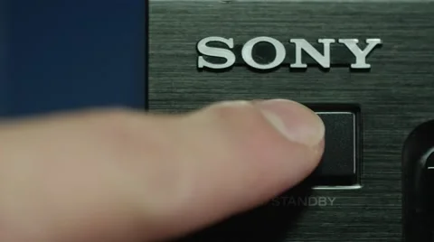 Jm1516 Sony Amp Power Button On Off Vídeo Stock 47258656