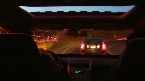 Jm169-Highway Lights Video stock 80060
