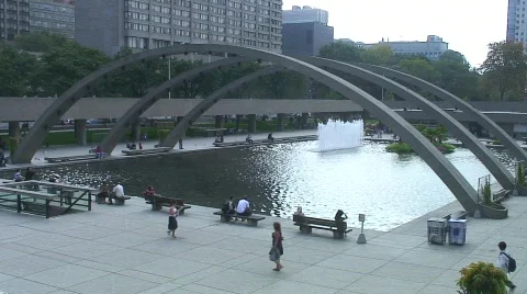 Jm233 Nathan Phillips Square Video stock 86058
