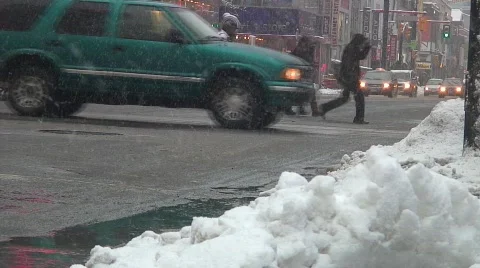 Jm266-Snow Intersection Stockbeeldmateriaal 98596