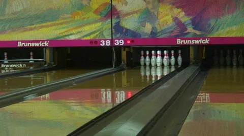 Jm364-Bowling Strike Stock Footage