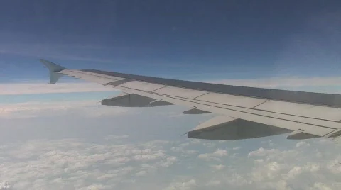 Jm582-Airplane Wing Video stock 145649