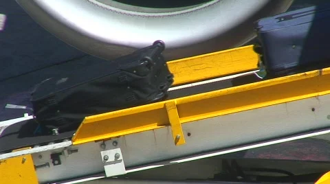 Jm602-Luggage Belt Stock Footage