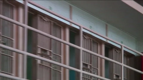 Jm767-Prison Cell Block2 Stock Footage 153198