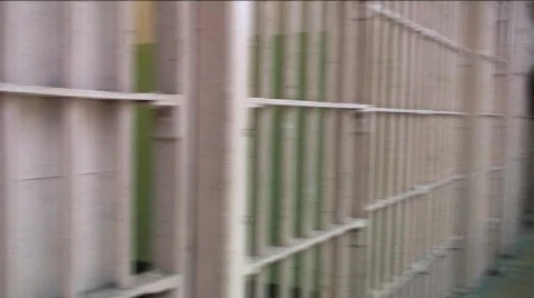 Jm772-Prison Bars Pan Cell Stock Footage 153226