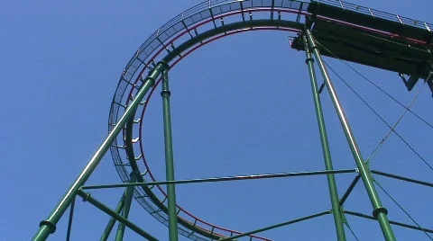 Jm804-rollercoaster sideride Video stock 477812
