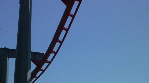 Jm806-rollercoaster flyby Video stock 477818