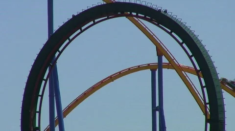 Jm808-rollercoaster standup loop Video stock 477828