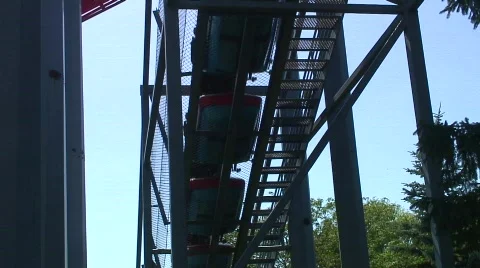 Jm809-rollercoaster goingup Video stock 477833