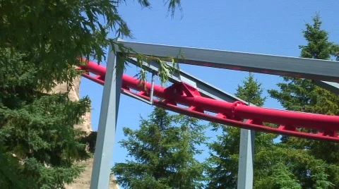 Jm810-rollercoaster flyby2 Video stock 477836