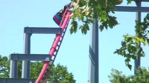Jm814-rollercoaster ride closeup Stockbeeldmateriaal 477872