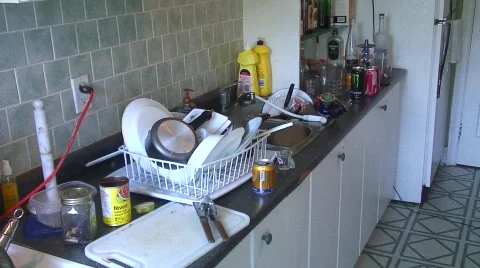Jm828-Cleaning Kitchen Timelapse Stock-Footage 481125