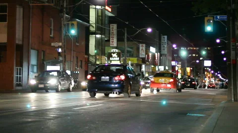 Jm947-Night Intersection Stock-Footage 708343