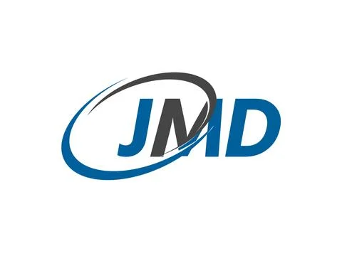 Jmd letter creative modern elegant swoosh logo design Stock Illustration