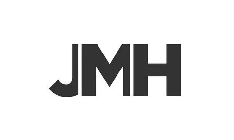 JMH logo design template with strong and modern bold text. Initial based ve.. Stock Illustration