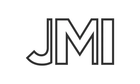 JMI logo design template with strong and modern bold text. Initial based ve.. Stock Illustration