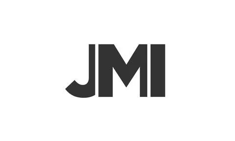 JMI logo design template with strong and modern bold text. Initial based ve.. Stock Illustration