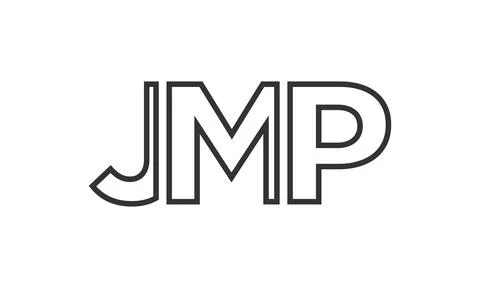 JMP logo design template with strong and modern bold text. Initial based ve.. Stock Illustration