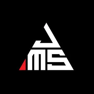 JMS triangle letter logo design with triangle shape. JMS triangle logo desi.. Stock Illustration