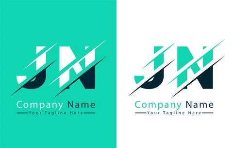 JN Letter Logo Vector Design Concept Elements Stock Illustration