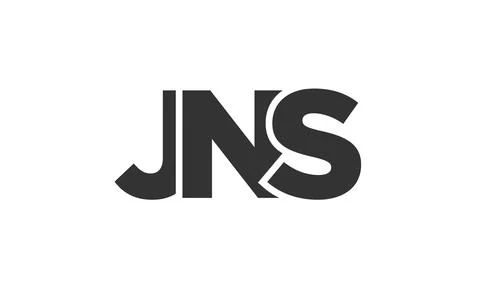 JNS logo design template with strong and modern bold text. Initial based ve.. 스톡 일러스트