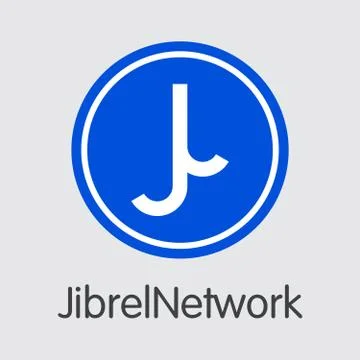 JNT Jibrelnetwork - Cryptocurrency Colored Logo. Digital Coin Icon. Stock Illustration