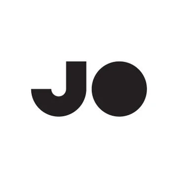 Jo initial letter vector logo icon Ilustração Stock