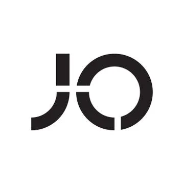 Jo initial letter vector logo icon Illustrazione stock