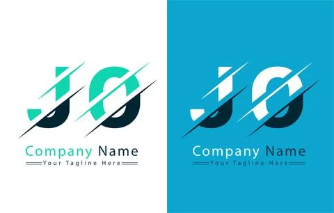 JO Letter Logo Design Template. Vector Logo Illustration Stock Illustration