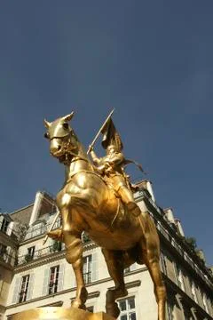 Joan of arc in bronze Stock-Fotos