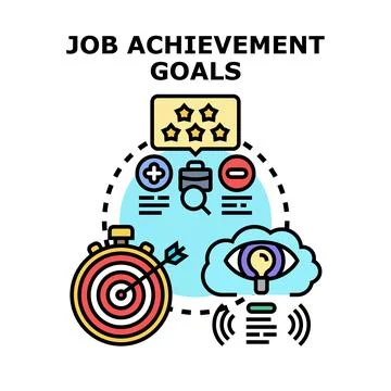 Job achievement goals planning progress concepts Stock Illustration