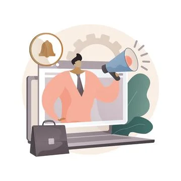 Job alert abstract concept vector illustration. Stock Illustration