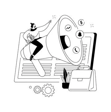 Job alert abstract concept vector illustration. Stock Illustration