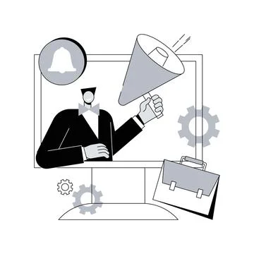 Job alert abstract concept vector illustration. Stock Illustration