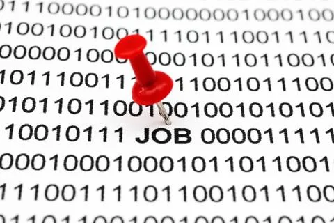 Job and binary data Stockfoto's