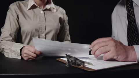 Job Applicant Having An Interview Stock Footage 243345998