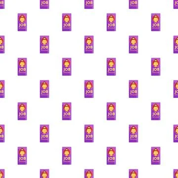 Job applicant user profile icon seamless pattern Stock Illustration