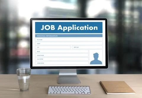 JOB Application Applicant Filling Up the Online  Profession Apply Hiring Stock Photos