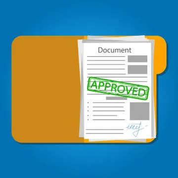 Job application approved. Flat vector illustration isolated. Stock Illustration