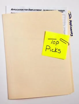 Job Application Folders Foto stock
