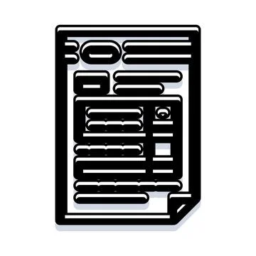 Job application form document icon user interface Illustrazione stock