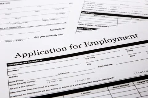 Job application form Stock Photos