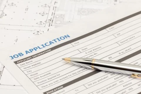 Job application form Stock Photos