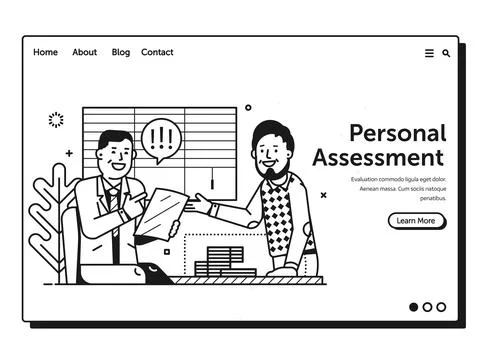 Job Application Form Web Page Landing Template Stock Illustration