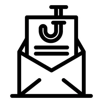 Job application letter being sent in envelope icon イラスト素材