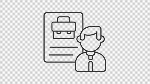 Job application line animation Stock Footage 331848026