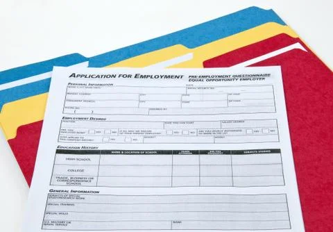 Job Application Foto stock