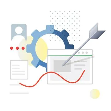 Job Application Process - Illustration Illustrazione stock