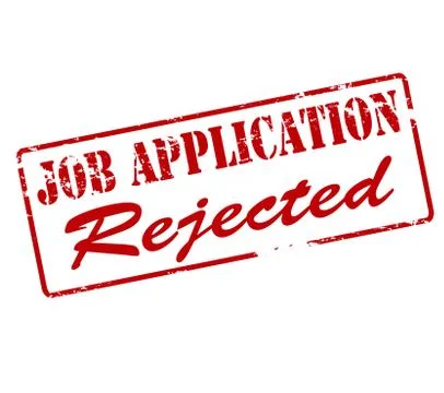 Job application rejected Stock Illustration